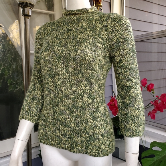 JhCollectables Petite Acrylic Wool Blend Mock Neck Pullover Cozy Sweater / PS - Picture 5 of 6